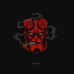hellboy red demon face smoking cigar minimal dark comic character art wallpaper