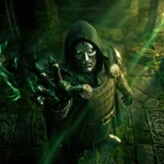 doctor doom green energy power reaching hand marvel villain dark armor mystical ruins wallpaper