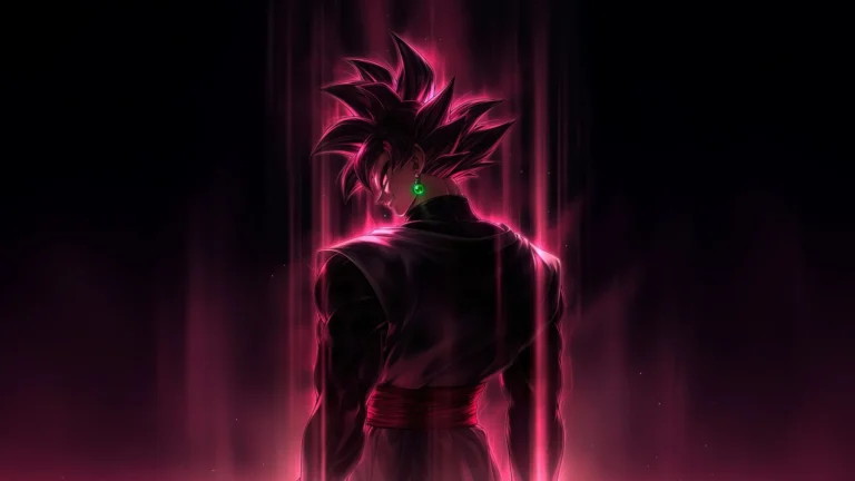 goku black glowing dark aura ultimate power anime dragon ball character wallpaper