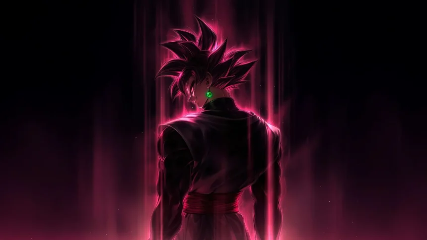 goku black glowing dark aura ultimate power anime dragon ball character wallpaper