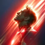 iron man glowing energy beam cinematic portrait with arc reactor light wallpaper