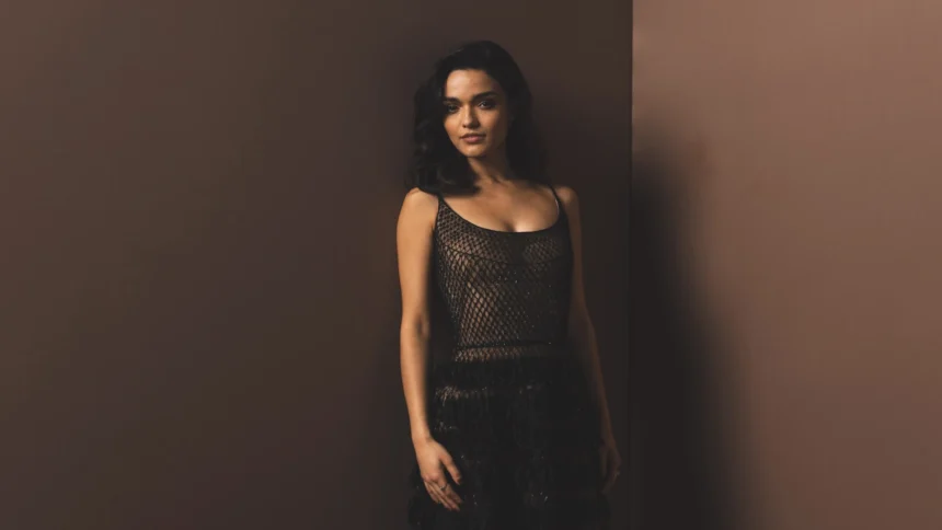 rachel zegler minimal studio portrait soft lighting elegant black dress aesthetic wallpaper