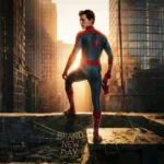 spider man standing on rooftop overlooking city at sunrise brand new day wallpaper