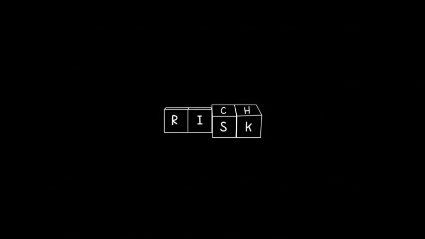 Take the Risk Get Rich minimalist motivational quote UHD wallpaper